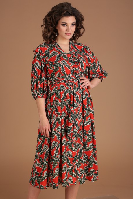 Платье Мода Юрс 2551 красный размер 46-50 #3