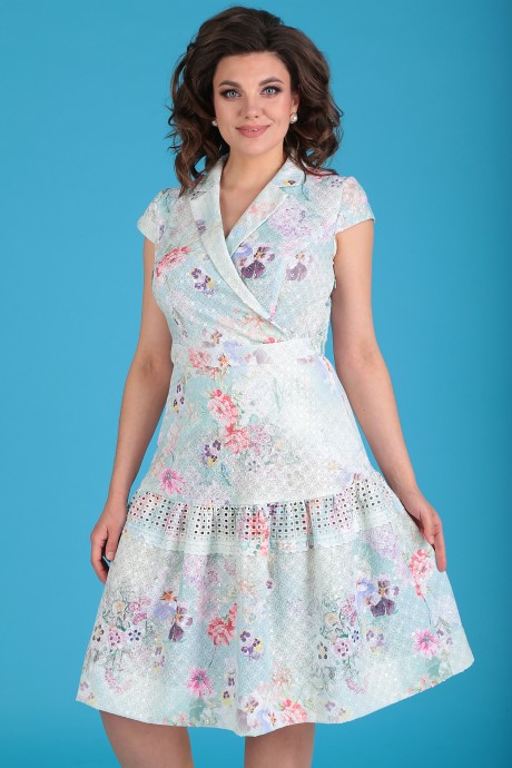 Платье Мода Юрс 2555 нежно-мятный размер 44-48 #2