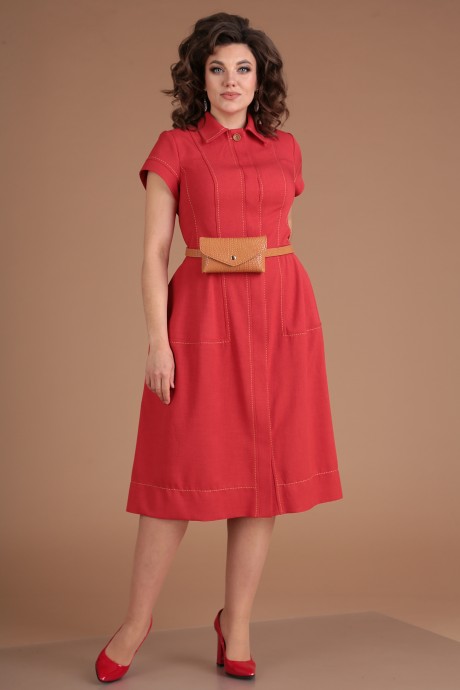 Платье Мода Юрс 2549 красный размер 48-52 #1