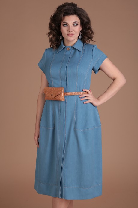 Платье Мода Юрс 2549 голубой размер 48-52 #2