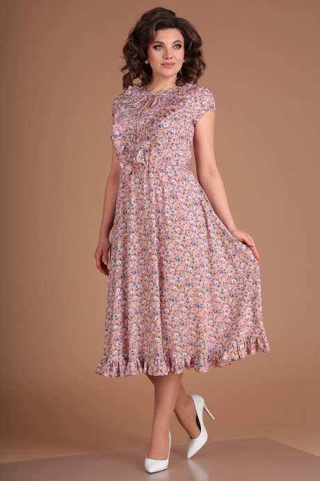 Платье Мода Юрс 2562 розовый размер 48-52 #5