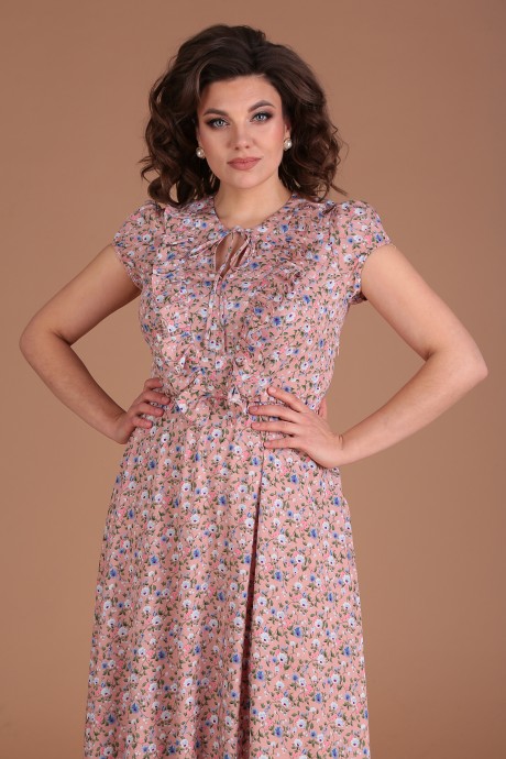 Платье Мода Юрс 2562 розовый размер 48-52 #6