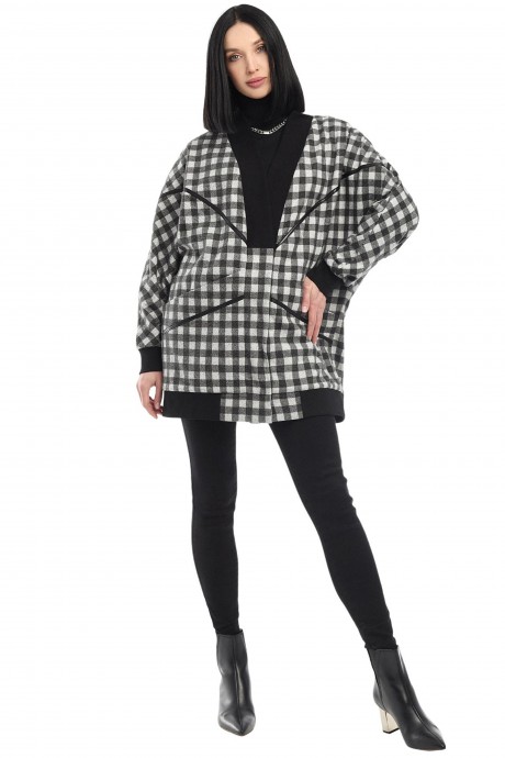 Жакет (пиджак) Мода Юрс 2736 черно-белый размер 48-52 #1