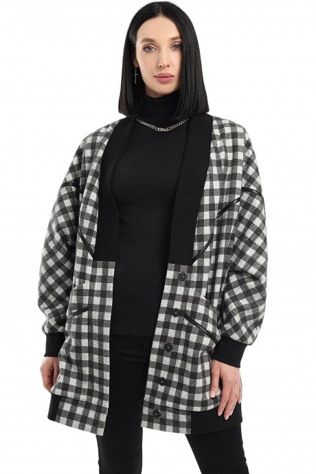 Жакет (пиджак) Мода Юрс 2736 черно-белый размер 48-52 #2