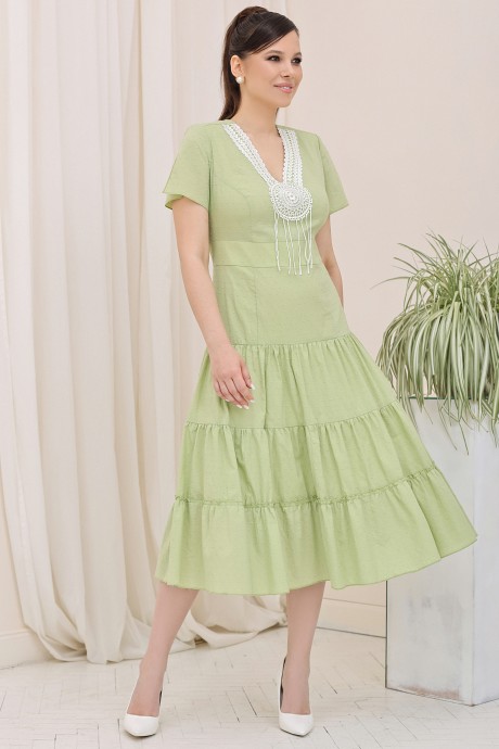 Платье Мода Юрс 1873 зеленый размер 52-56 #1