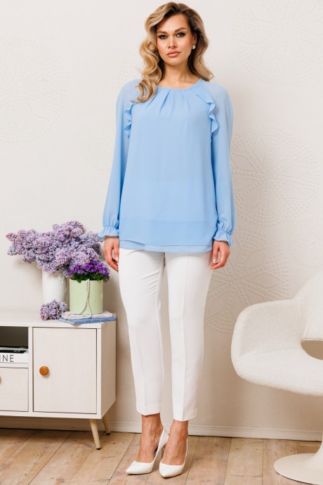Блузка Мода Юрс 2694b голубой размер 46-54 #3