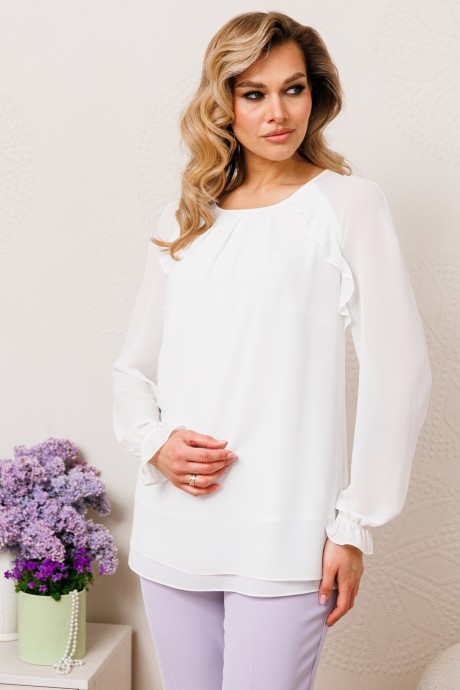 Блузка Мода Юрс 2694b молочный размер 46-54 #2