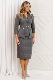 Юбочный костюм Мода Юрс 2768 серый