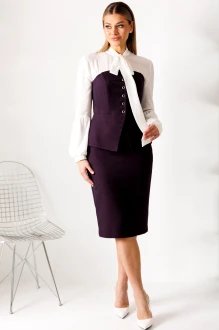 Юбочный костюм Мода Юрс 2963 баклажановый