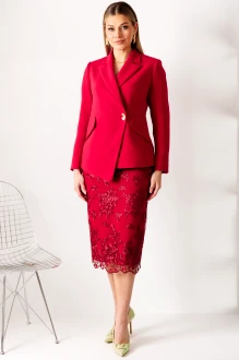 Юбочный костюм Мода Юрс 2962 вишневый