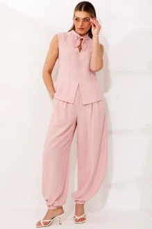 Брючный костюм Мода Юрс 2978 пудровый
