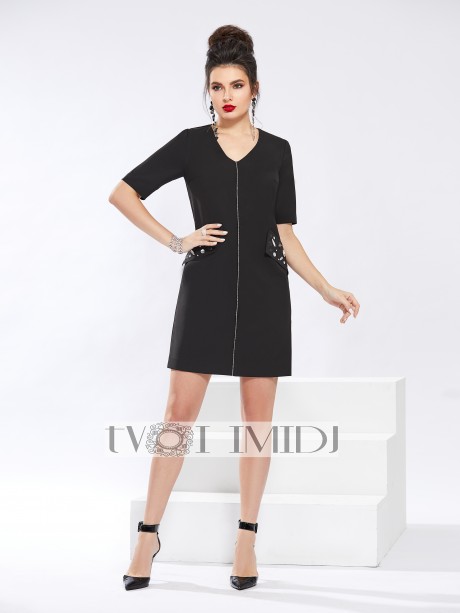 Вечернее платье Твой Имидж 1181 чёрный размер 44-50 #2