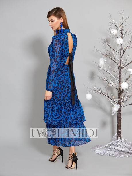 Вечернее платье Твой Имидж 1190 синий размер 44-48 #2