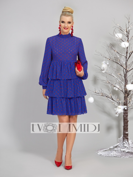 Вечернее платье Твой Имидж 1201 синий размер 44-50 #1