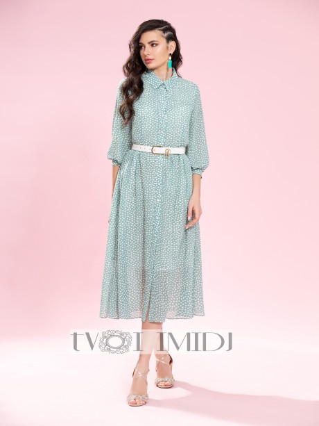 Платье Твой Имидж 1215 оливковый размер 46-52 #1