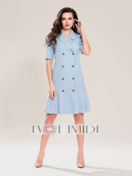 Платье Твой Имидж 1241 голубой размер 46-50 #1
