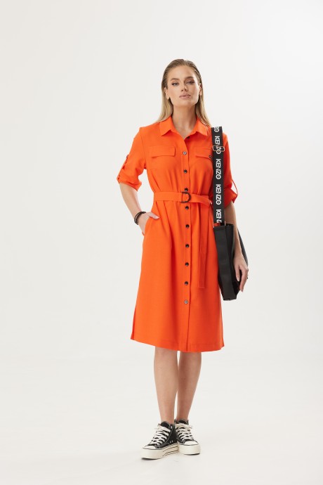 Платье Твой Имидж 1788 оранжевый размер 44-54 #1
