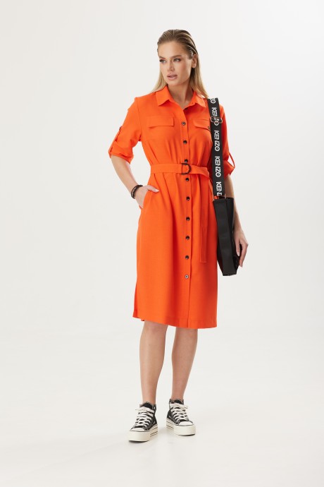 Платье Твой Имидж 1788 оранжевый размер 44-54 #2