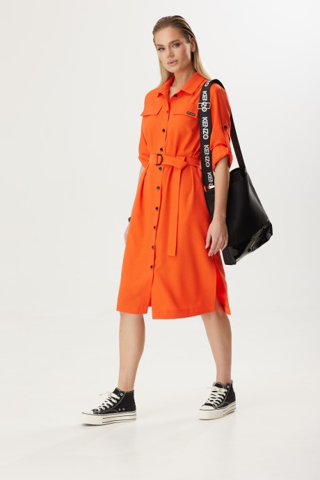 Платье Твой Имидж 1788 оранжевый размер 44-54 #4