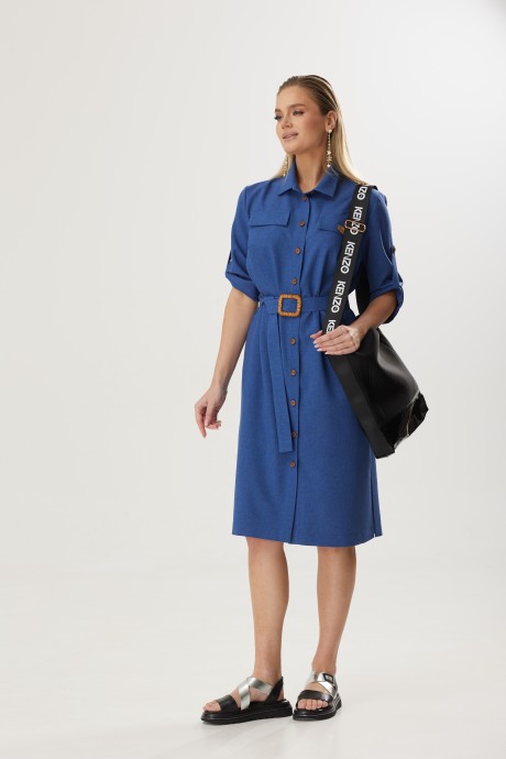 Платье Твой Имидж 1790 синий размер 44-54 #3