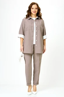 Брючный костюм Твой Имидж 2358 тройка капучино