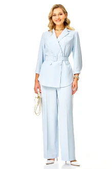 Брючный костюм Твой Имидж 2404 двойка небесно-голубой