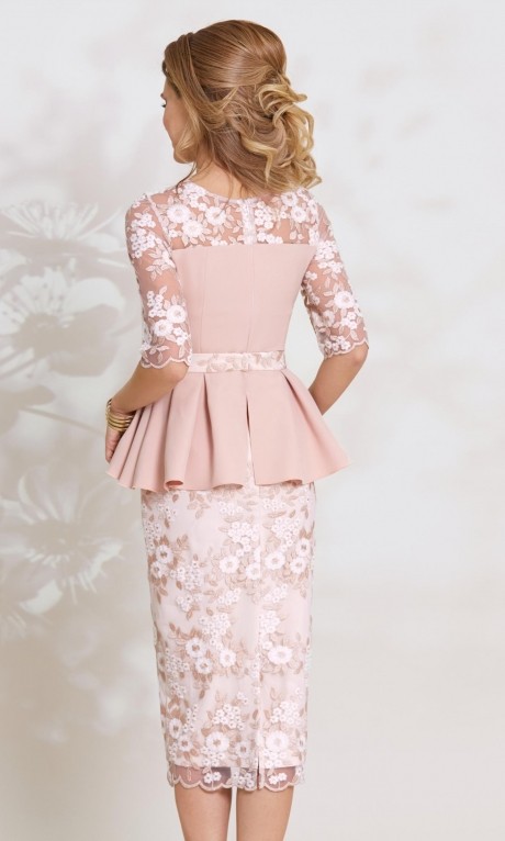 Вечернее платье Vittoria Queen 7293 -1 бежевый размер 46-54 #2