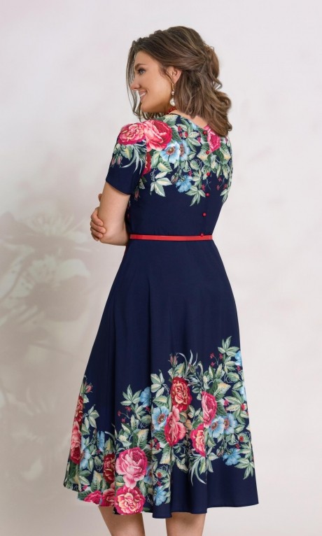 Vittoria Queen 8833 синий+цветочный принт #2