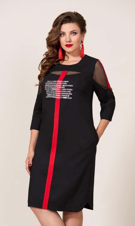 Платье Vittoria Queen 6943 -1 черный размер 54-62 #1