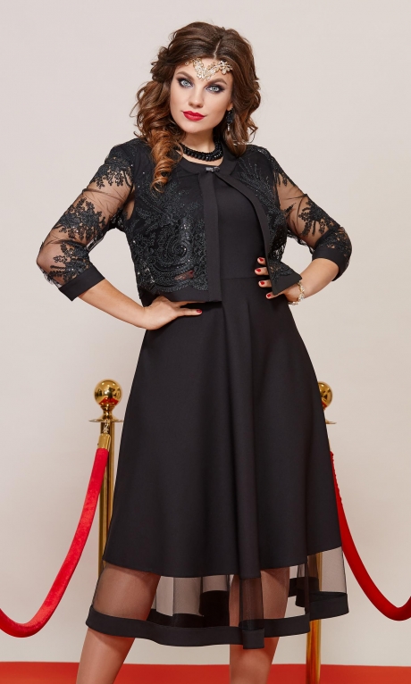 Вечернее платье Vittoria Queen 10373 черный размер 50-58 #1
