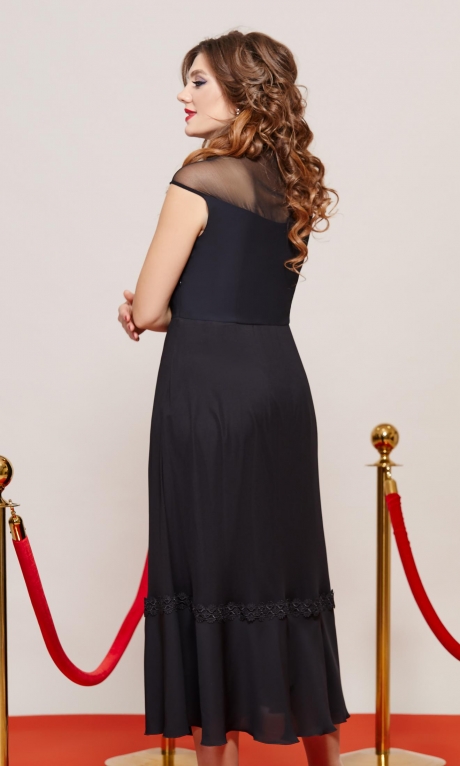 Вечернее платье Vittoria Queen 9843 розовый + черный размер 52-60 #3