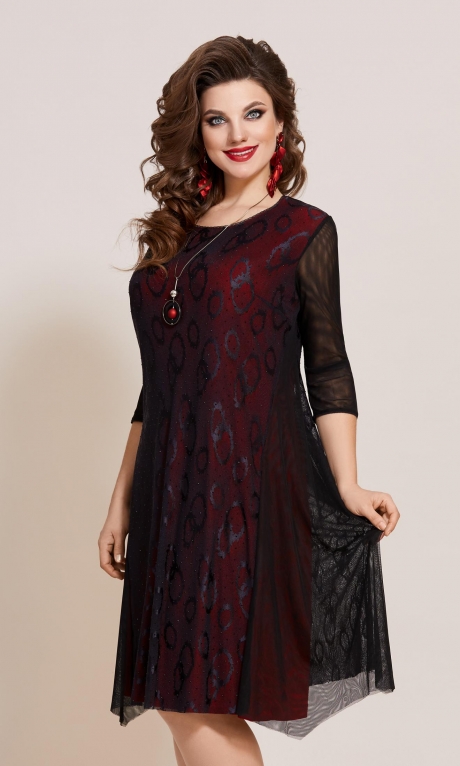 Вечернее платье Vittoria Queen 10623 черный+красный размер 54-62 #1