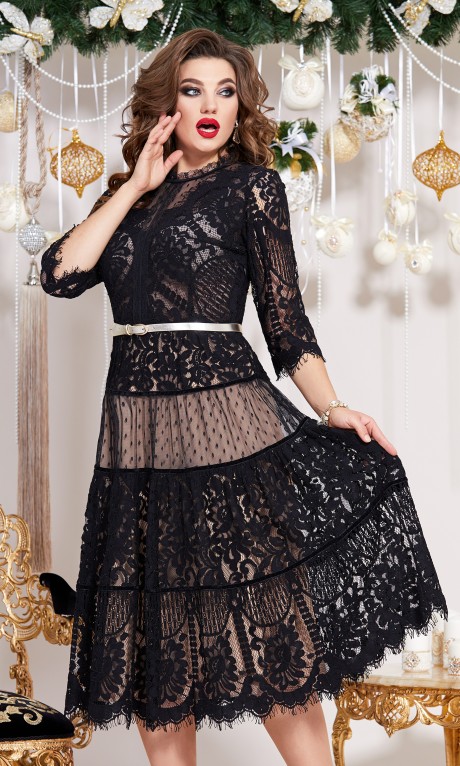 Вечернее платье Vittoria Queen 10193 черный размер 46-54 #1