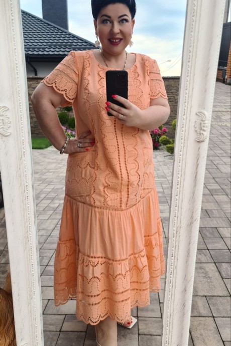 Платье Vittoria Queen 16493 оранжевый размер 52-62 #4