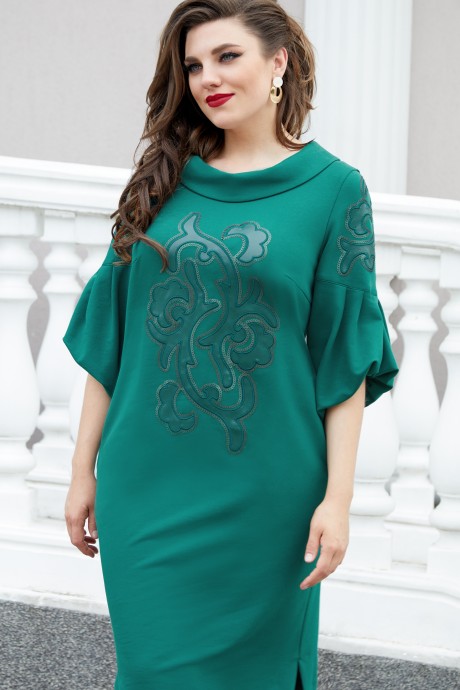 Вечернее платье Vittoria Queen 16523 зеленый размер 50-66 #1