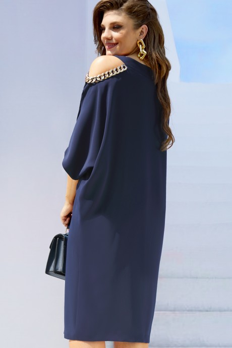 Вечернее платье Vittoria Queen 16963/3 темно-синий размер 52-62 #3