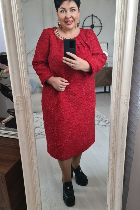 Платье Vittoria Queen 17463 красный размер 52-62 #4