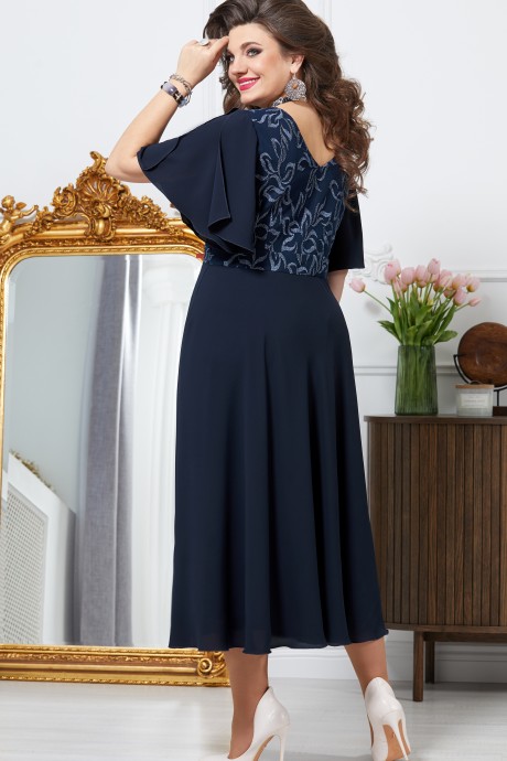 Вечернее платье Vittoria Queen 17543 темно-синий размер 52-62 #4