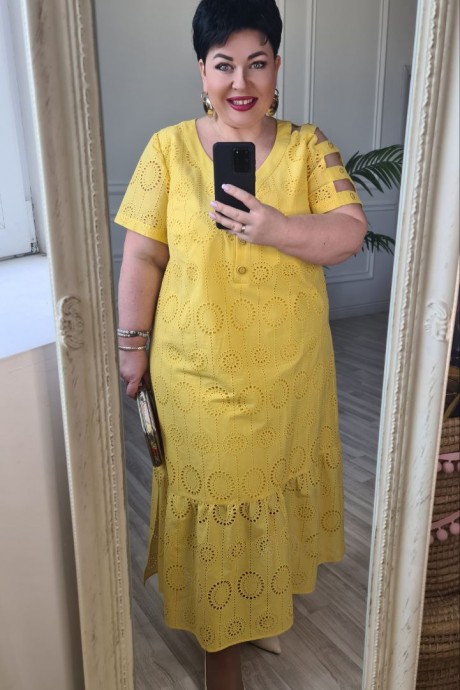 Платье Vittoria Queen 17723 желтый размер 52-62 #4
