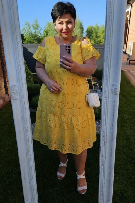 Платье Vittoria Queen 21103 желтый размер 48-58 #4