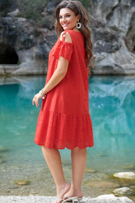 Платье Vittoria Queen 21103/1 красный размер 48-58 #3