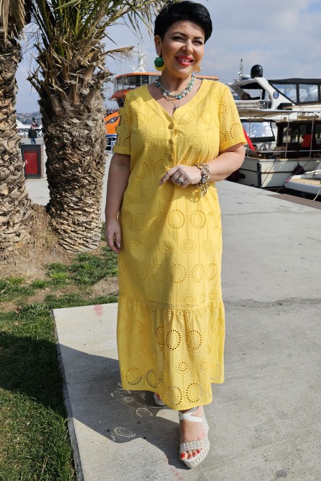 Платье Vittoria Queen 21133 желтый размер 52-62 #4