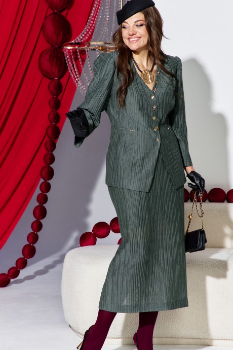 Костюм/комплект Vittoria Queen 27533 двойка темно-зеленый размер 50-60 #3