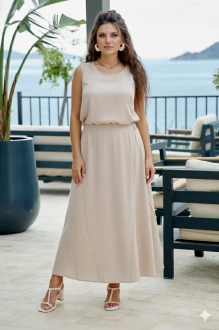 Юбочный костюм Vittoria Queen 28583 к двойка песочный