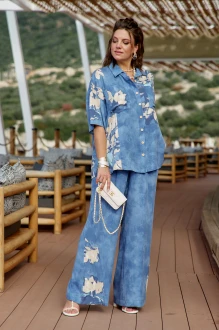 Брючный костюм Vittoria Queen 28843 двойка синий