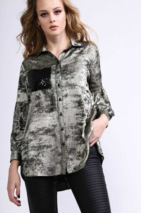 Блузка, туника, рубашка MAX 540 хаки размер 42-50 #3
