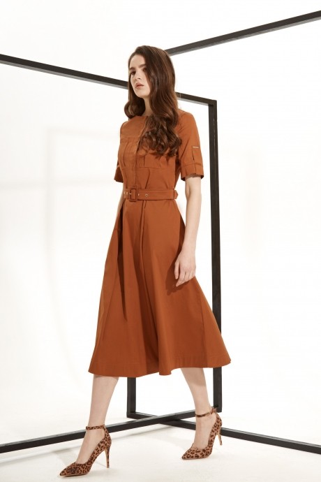 Платье MAX 656 коричневый размер 44-50 #1