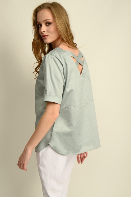 Блузка MAX 1-027 бледно-зелёный размер 42-54 #2