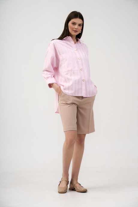Рубашка MAX 1-069 розовый размер 42-52 #3