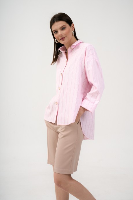 Рубашка MAX 1-069 розовый размер 42-52 #4